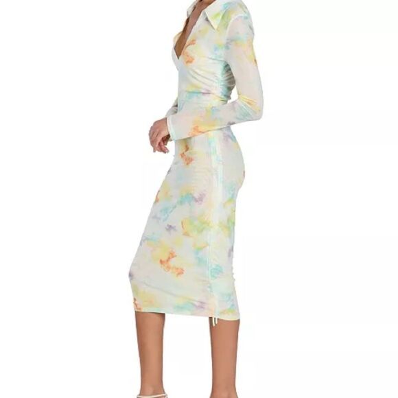 Bar III x Nicole Williams English printed drawstring dress size XS - Picture 2 of 10